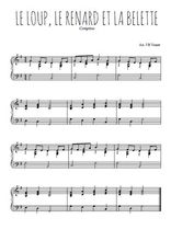 Téléchargez l'arrangement pour piano de la partition de Traditionnel-Le-loup-le-renard-et-la-belette en PDF